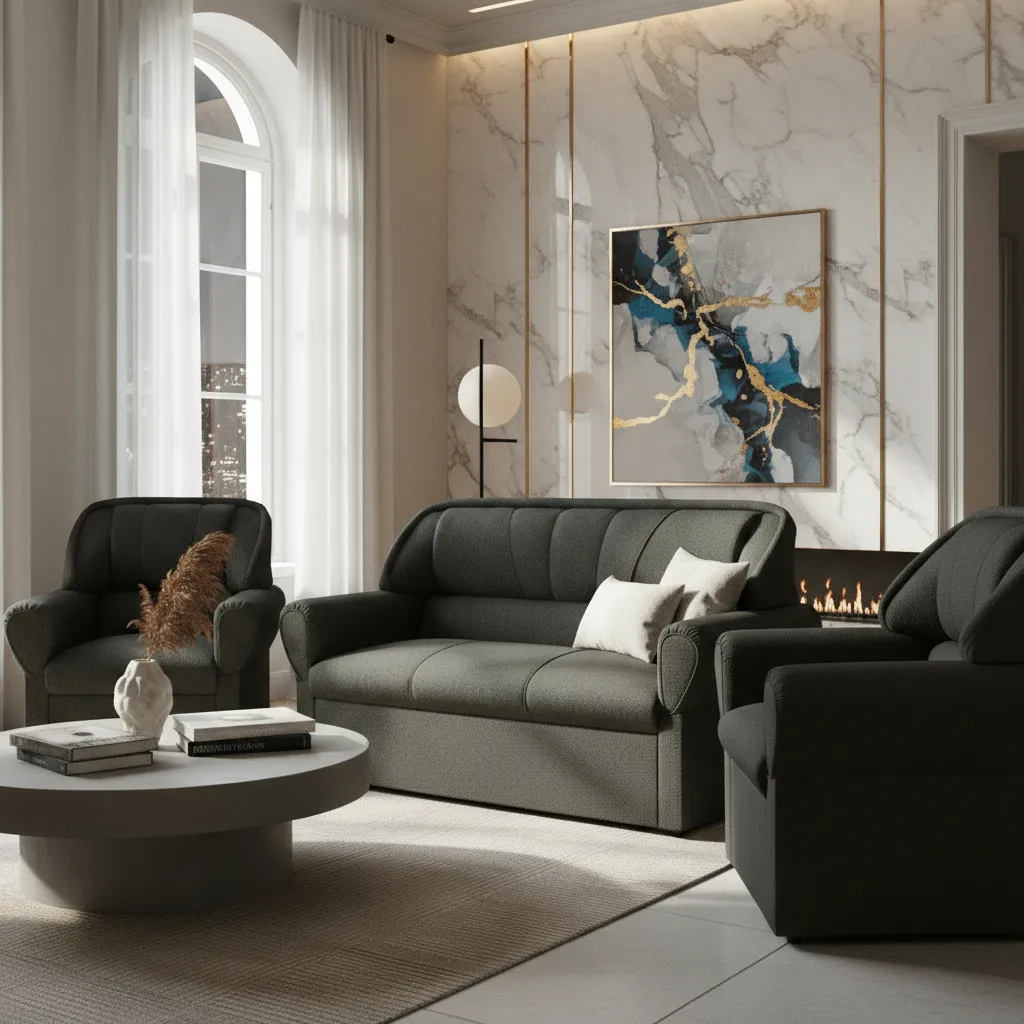 Juego de living 3+1+1 cuerpos D. Muebles y Decoración Juego de living