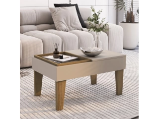 MESA DE LIVING VENEZA CON PATAS ARENA/MIEL