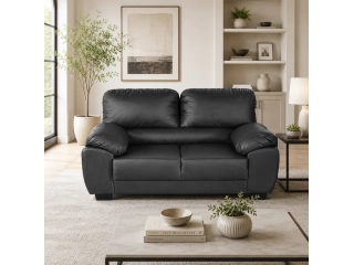 SOFA SUTILLE 2 CUERPOS TAPIZADO PU GRIS