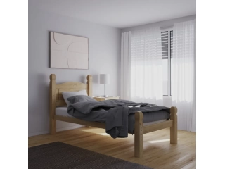Cama de 1 plaza de estilo mexicano, fabricada en madera maciza que garantiza firmeza y durabilidad. Su estructura sólida brinda estabilidad y confort para el descanso diario. Ideal para dormitorios individuales Cama de 1 plaza de estilo mexicano, fabricada en madera maciza que garantiza firmeza y durabilidad. Su estructura sólida brinda estabilidad y confort para el descanso diario. Ideal para dormitorios individuales