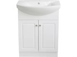 Dale un toque de elegancia a tu baño con el Vanitory San Remo de 65 cm. Su diseño clásico y su acabado semibrillante le darán un toque de distinción a tu espacio. Con dos puertas y una bacha de loza, este vanitory te ofrece la funcionalidad que necesitas Dale un toque de elegancia a tu baño con el Vanitory San Remo de 65 cm. Su diseño clásico y su acabado semibrillante le darán un toque de distinción a tu espacio. Con dos puertas y una bacha de loza, este vanitory te ofrece la funcionalidad que necesitas