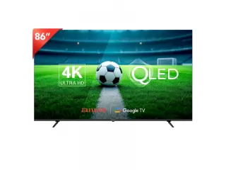 Smart TV 86'' AIWA | Google TV | Ultra HD 4K | QLED | AW86B2Q -Domin&aacute; cualquier sala de entretenimiento con una colosal pantalla QLED 4K de 86 pulgadas, procesador Quad Core y sistema Google TV Android 14. Incluye audio de 30 W con Dolby Atmos, puerto HDM