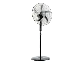 Descripción Ventilador de Pie 45 cm de diámetro Regulable hasta 1,60 cm altura Color negro 3 Velocidades Potencia 50W 5 Aspas de ventilación Oscilación Base redonda. 1 AÑO DE GARANTIA. Descripción Ventilador de Pie 45 cm de diámetro Regulable hasta 1,60 cm altura Color negro 3 Velocidades Potencia 50W 5 Aspas de ventilación Oscilación Base redonda. 1 AÑO DE GARANTIA.