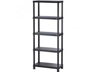 Alto 170 cm Ancho 71 cm Profundidad 38 cm Dimensiones 71 x 170 x 38 cm Peso máximo soportado 30 kg Especificaciones Material Plástico Color Negro Color referencial muebles Negro Acabado Brillante Cantidad de repisas 5 Alto 170 cm Ancho 71 cm Profundidad 38 cm Dimensiones 71 x 170 x 38 cm Peso máximo soportado 30 kg Especificaciones Material Plástico Color Negro Color referencial muebles Negro Acabado Brillante Cantidad de repisas 5