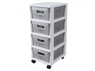 Esta cajonera de Just Home Collection cuenta con 4 niveles y ruedas, lo que facilita su movilidad. Sus dimensiones son de 31 cm de ancho, 66 cm de alto y 38 cm de profundidad. Fabricada en polipropileno, presenta un estilo nórdico que se adapta a cualquie Esta cajonera de Just Home Collection cuenta con 4 niveles y ruedas, lo que facilita su movilidad. Sus dimensiones son de 31 cm de ancho, 66 cm de alto y 38 cm de profundidad. Fabricada en polipropileno, presenta un estilo nórdico que se adapta a cualquie