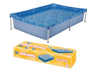 Descripcion: Medidas: Altura: 42 cm Ancho: 1.26 m Largo: 1.89 m Material de la piscina: PVC. Estructura reforzada fabricada en acero.