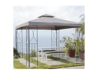 Descripcion. isfruta de tu jardín o patio con esta pérgola de metal taupé de 3x3 metros. Su diseño elegante y moderno te permitirá crear un espacio acogedor y funcional para disfrutar al aire libre.