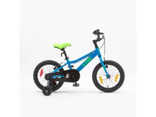 Descripcion: TipoJUNIOR Rodado16 CuadroAluminio HorquillaAluminio Transmisi&oacute;nPedal ComponentesFrenos V Brake, Ruedas auxiliares reforzadas, cubrecadena integral. Garantia 6 meses. 5 a&ntilde;os cuadro.