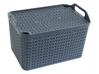Descripcion : Canasta material plastico con tapa. con agarraderas. COLOR VERDE Y AZUL 