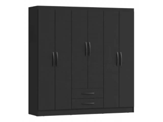 Descripción *-Dos cajones *-Seis puertas. *-Nueve superficies de apoyo. *-Rieles en PVC de alta densidad. *-Construido bajo un riguroso control de calidad. *-Interior natural de linea Ecológica Medidas: Altura: 1.75 m x Ancho: 1.35 m x Profundidad: 0.38 m