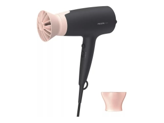 Descripcion: Voltaje: 220V. Su potencia es de 2.1kW. Cuenta con un cable de 1.8m de largo. Con 2 velocidades. Es iónico. Contiene 1 accesorio thermoprotect. Incluye gancho para colgar. Voluminizá tu cabello. 2 Años de Garantia.
