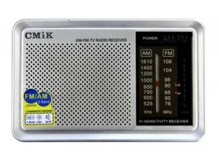 Descripcion: arca CMiK Modelo MK-610 Color Gris Otros Modelo detallado MK-610 Tipo de alimentación Pila y electrica Tipo de radio Analógico Bandas sintonizadas AM, FM. 6 meses de garantia.