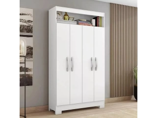 Descripcion: COLOR BLANCO  O NOGAL PUERTAS WHITE. 100% estantes internos, nicho superior muy espacioso. Es un mueble que se adapta a los más variados espacios; ya sea en el dormitorio, el lavadero o la oficina. Calidad premium altura 179 cm ancho 93 cm pr
