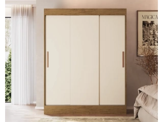 Descripcion: 3 puertas corredizas 2 cajones internos rieles metalicos. CON PATAS. Alto: 200cm Ancho: 160cm Profundidad: 50 cm