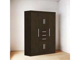 Descripcion: lacard de 6 Puertas ( 4 cortas y 2 largas ) y 3 Cajones con rieles Metálicos - Muy buena distribución interna con 8 estantes.  - medidas: 1.51x1.97x0.47 - colores disponibles: demolición o blanco.