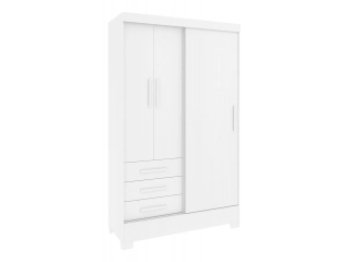 Descripcion: 2 puertas batientes. 1 grande corrediza 3 cajones con rieles metalicos. Dimensiones profundidad 465 mm  ancho 1204 mm altura 2005 mm COLORES CASTAÑO O BLANCO.