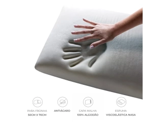 Descripcion: Espesor: 12 cm. Altura: 40 cm. Largo: 60 cm. Unidades por pack: 1. Relleno de espuma viscoelástica. Incluye funda removible. Con tecnología antiácaros y antihongos.