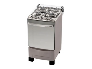 Modelo Celebracion 4H Inox 1 Hornalla Doble llama Horno súper gas Encendido electrónico Tapa de cristal Mesada de Acero 2 Parrillas auto deslizantes Horno easy cleaner Doble Vidrio en la puerta Medidas internas del horno (cm) Ancho 38 x Prof. 45 x Alto 36