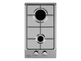 Descripcion: Acero inoxidable Encendido a una mano Tipo de gas: GLP (instalado)/GN Kit de conversión Material de las rejillas: Esmaltado 2 hornallas: 1 rápido y 1 de bajo rendimiento  Tensión nominal: 220-240V Frecuencia: 50/60Hz  Dimensión del producto (