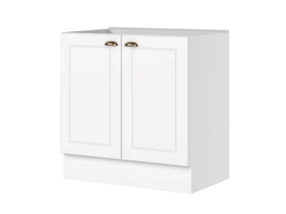 Descripcion: Bajo mesada 2 puertas Interior con estante Altura 82 cm Ancho 80 cm Profundidad 51 cm  Bisagras de 35 mm con amortiguador 100 % MDF COLOR GRIS O BLANCO.