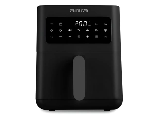 Descripcion: Marca Aiwa Línea Air Fryer Modelo AW-FK45 Modelo alfanumérico AW-FK45 Color Negro Voltaje 220V Otros Funciones Freír, Asar, Recalentar Tipos de control Digital Con pantalla táctil Sí Potencia 1,2 kW Capacidad en volumen 4,5 L Con control de t
