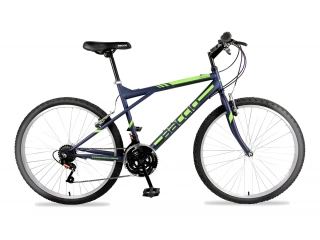 Descripción BICICLETA BACCIO ALPINA MAN 26 -Tipo: Mountain Bike (MTB) -Rodado: 26'' -Transmisión: 21 velocidades, ideal para distintos tipos de terrenos y pendientes -Cuadro: Resistente y diseñado para mayor control y estabilidad -Horquilla: Con suspensió