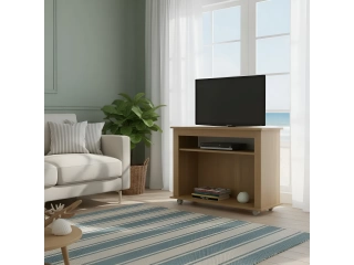 Descripcion: Rack para tv 32" Características: - Medidas: 0.90 x 0.67 x 0.38 - Color disponible: Marrón claro - Material: MDP - Fotos ilustrativas, puede tener variantes 