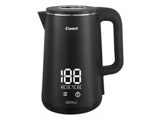 Capacidad de 1.8 L para preparar múltiples porciones. Control de temperatura digital para precisión en cada uso. Material de acero inoxidable para durabilidad. Potencia de 1500W para un calentamiento rápido. Función de corte automático para mayor segurida