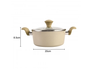 ¡Dale un toque de elegancia a tu cocina con la Olla cerámica de 20 cm martillada! Con su diseño en color Beige y un diámetro de 20 cm, esta olla es perfecta para preparar tus comidas favoritas con estilo. Su recubrimiento interior antiadherente facilita l ¡Dale un toque de elegancia a tu cocina con la Olla cerámica de 20 cm martillada! Con su diseño en color Beige y un diámetro de 20 cm, esta olla es perfecta para preparar tus comidas favoritas con estilo. Su recubrimiento interior antiadherente facilita l
