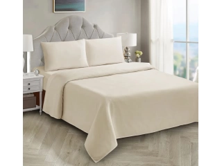 Dale un toque de elegancia y confort a tu dormitorio con este juego de sábanas de poliéster beige de 2 plazas. Su tejido suave y fresco te brindará una sensación de descanso y bienestar durante toda la noche. El color beige aporta un toque de calidez y ar Dale un toque de elegancia y confort a tu dormitorio con este juego de sábanas de poliéster beige de 2 plazas. Su tejido suave y fresco te brindará una sensación de descanso y bienestar durante toda la noche. El color beige aporta un toque de calidez y ar