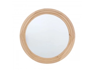 Dale un toque de estilo natural a tu hogar con este espejo redondo de 60 cm de di&aacute;metro. Su marco de madera natural le dar&aacute; un toque elegante y sofisticado a cualquier ambiente. Ideal para dormitorios, comedores, salas de estar, livings u oficinas, este e
