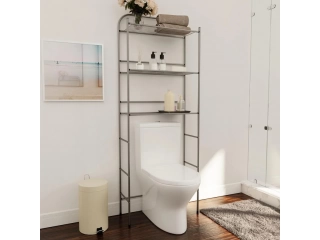 Dale un toque moderno y funcional a tu ba&ntilde;o con este mueble sobre inodoro de 3 estantes. Su dise&ntilde;o industrial en cromo le dar&aacute; un toque elegante a tu espacio, mientras que sus 3 estantes te brindar&aacute;n espacio extra para organizar tus productos de higiene p