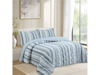 Dale un toque n&oacute;rdico y de confort a tu dormitorio con el Cubrecama N&oacute;rdico King multicolor! Este cubrecama, con un estilo n&oacute;rdico, te brindar&aacute; el descanso que mereces. Incluye un quilt y dos fundas, perfectas para renovar tu espacio y disfrutar de noches