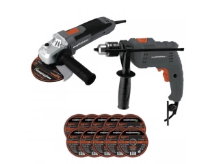 Contenido: 1 Maletín plástico 1 Taladro percutor 1 Amoladora angular 1 Mango lateral 1 Llave de mandril 1 Llave de ajuste 10 Discos DAC811512 de regalo DATOS TÉCNICOS TP413/6 POTENCIA: 650W VELOCIDAD EN VACÍO: n0 = 0 ~3000/min CAPACIDAD: 13mm %u2013 1/2" Contenido: 1 Maletín plástico 1 Taladro percutor 1 Amoladora angular 1 Mango lateral 1 Llave de mandril 1 Llave de ajuste 10 Discos DAC811512 de regalo DATOS TÉCNICOS TP413/6 POTENCIA: 650W VELOCIDAD EN VACÍO: n0 = 0 ~3000/min CAPACIDAD: 13mm %u2013 1/2"