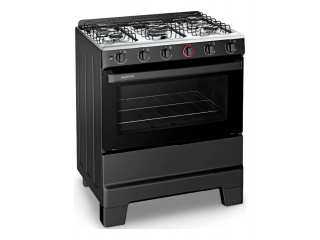 Descripción 5 hornallas. 1 quemador super llama Encendido electrónico (hornallas y horno) Mesada de acero inoxidable Soportes plásticos Respaldo pequeño Válvula de seguridad en el horno Puerta del horno de vidrio Volumen del horno 84 L Color: Negro Medid Descripción 5 hornallas. 1 quemador super llama Encendido electrónico (hornallas y horno) Mesada de acero inoxidable Soportes plásticos Respaldo pequeño Válvula de seguridad en el horno Puerta del horno de vidrio Volumen del horno 84 L Color: Negro Medid