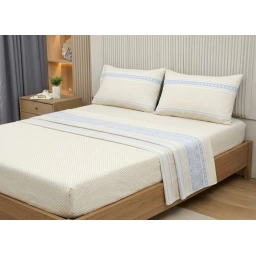 Juego Sabanas 1 1/2 pl. COTTON FLOR 48% Algodon