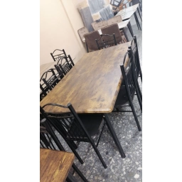 Juego de comedor ca�o 6 Sillas tapizadas RO.