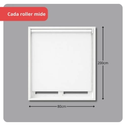 Cortina ROLLER BLACKOUT 80x2.00 mts. Color Blanco