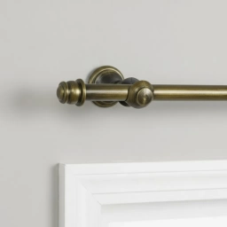 Barrote cortina Metal EUROCLASSIC 1.5 Mts. + 2 soportes Color blanco, marron, oro y Mogno  