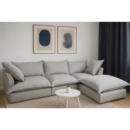 Juego living 4 lugares con isla 2.70 x 80 cm D.M.