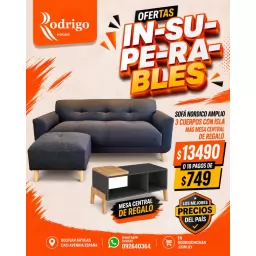 Juego living SOFA NORDICO 3 LUGARES + ISLA DE REGALO MESA .