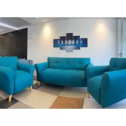 Juego living NORDICO CURVO 3 LUGARES + 1 + 1 .