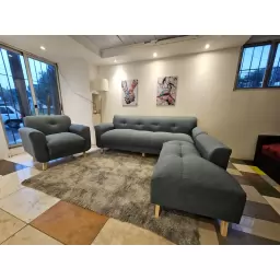 Juego Living 3 + 1 + 1 ESQUINERO NORDICO CHAISE