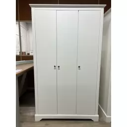 Ropero 3 puertas MDF Blanco tapa comb. PR.