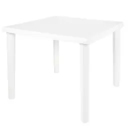 Mesa PVC Cuadrada DESMONTABLE 82X82X71 BLANCA MOR