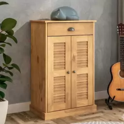 Multiuso Zapatera 2 Puertas 1 Caj�n L�nea Valenciana Madera Natural