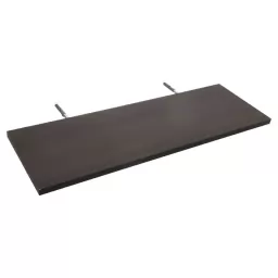 Estante de melamina flotante negro 60 x 20 x 1,5 cm