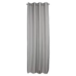 Cortina Pack de 2 de tela LUCCA 140 x 250 cm grafito y gris 