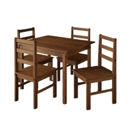 Juego de comedor mesa + 4 sillas Madera Mex.