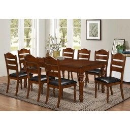 Juego de comedor mesa + 8 sillas Tap. Roble maciso